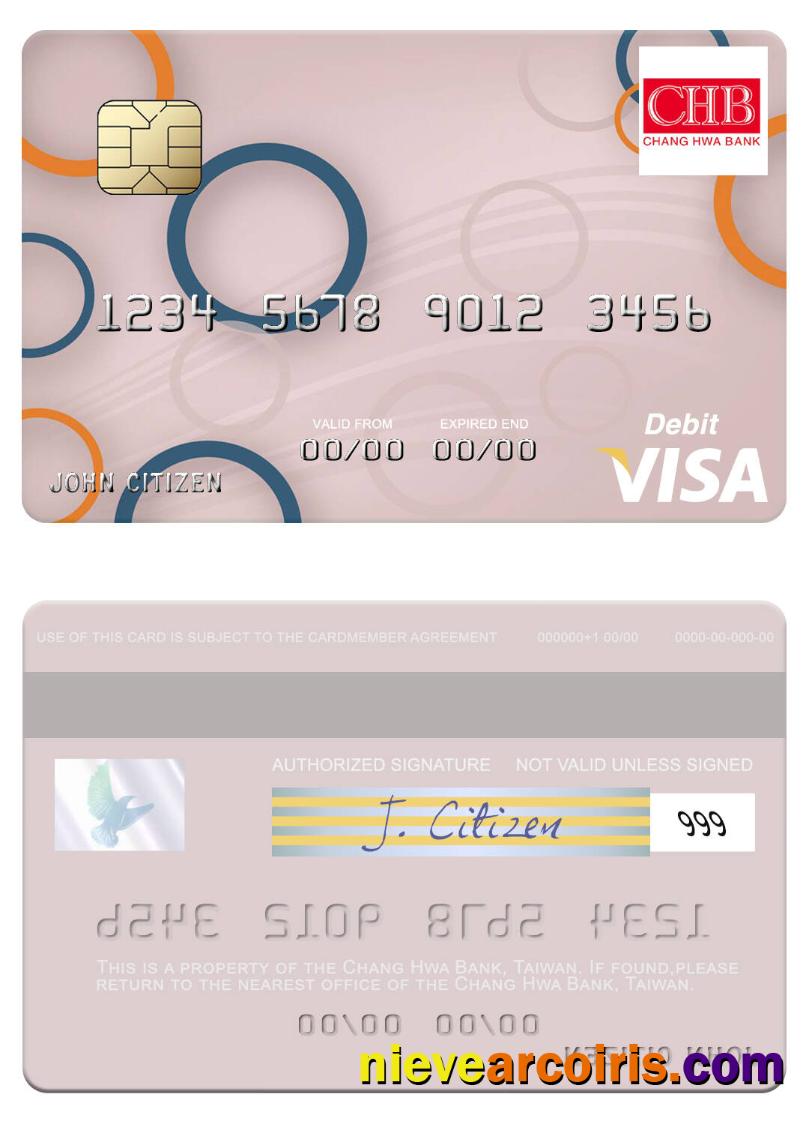 Taiwan Chang Hwa Bank visa debit card
